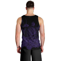 Hawaiian Map Turtle Hibiscus Polynesian Tank Top - Purple - AH - Polynesian Pride
