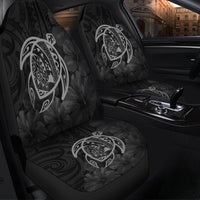 Hawaiian Map Turtle Kanaka Hibiscus Polynesian Car Seat Covers - Gray - AH - Polynesian Pride