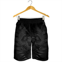 Hawaiian Owl Hibiscus Plumeria Polynesian Men's Shorts - Gray - AH - Polynesian Pride