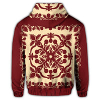 Hawaiian Palm Tree Quilt Vintage Hoodie - Polynesian Pride