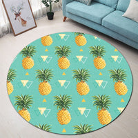 Hawaiian Pineapple Polynesian Round Carpet - AH - Polynesian Pride