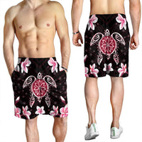 Hawaiian Pinky Turtle Plumeria Men's Shorts AH - Polynesian Pride