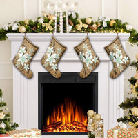 Hawaiian Plumeria Polynesian Christmas Stocking - Gold - AH - Polynesian Pride