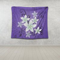 Hawaiian Plumeria Polynesian Tapestry - Purple - AH - Polynesian Pride