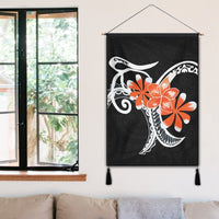Hawaiian Plumeria Polynesian Orange Hanging Poster - AH - Polynesian Pride