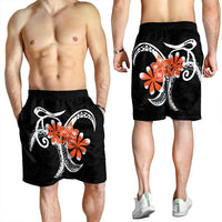 Hawaiian Plumeria Polynesian Orange Men's Shorts - AH - Polynesian Pride