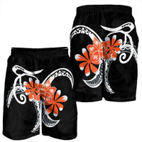 Hawaiian Plumeria Polynesian Orange Men's Shorts - AH - Polynesian Pride