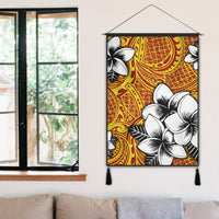 Hawaiian Plumeria Tribe Yellow Red Polynesian Hanging Poster AH - Polynesian Pride