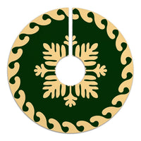Hawaiian Quilt Pattern Tradition Palm Tree Skirt - Green Beige - AH - Polynesian Pride