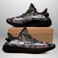 Hawaiian Sneakers YZ Palm Leaves Tropical Flowers - Polynesian Pride