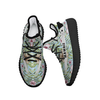Hawaiian Sneakers YZ Tropical Hibiscus Palm Leaves - Polynesian Pride
