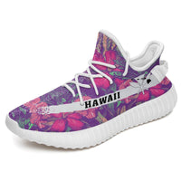 Hawaiian Sneakers YZ Tropical Hibiscus Purple White - Polynesian Pride