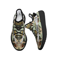 Hawaiian Sneakers YZ Vintage Tropical Jungle Leaves Orchid Bird - Polynesian Pride