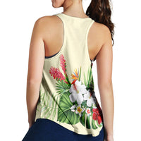 Hawaiian Tropical Wonderful Hibiscus Plumeria Strelitzia Racerback Tank - AH - Polynesian Pride