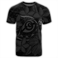Hawaiian Turtle Hibiscus Plumeria Kanaka Polynesian T Shirt Gray Soft Style AH - Polynesian Pride