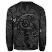 Hawaiian Turtle Hibiscus Plumeria Kanaka Polynesian Sweatshirt Gray - Soft Style - AH - Polynesian Pride