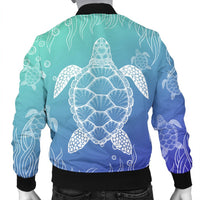 Hawaiian Turtle In The Sea Polynesian Bomber Jacket - AH - Polynesian Pride