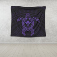 Hawaiian Turtle Kanaka Polynesian Tapestry - Purple - AH - Polynesian Pride