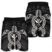 Hawaiian Turtle Kanaka Polynesian Men's Shorts - White - AH - Polynesian Pride