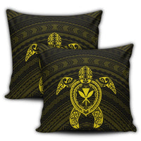 Hawaiian Turtle Kanaka Polynesian Pillow Covers - Yellow - AH - Polynesian Pride