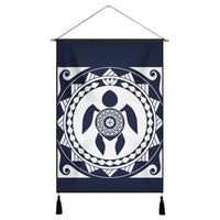 Hawaiian Turtle Pattern Hanging Poster - AH Hanging Poster Cotton And Linen - Polynesian Pride