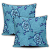 Hawaiian Turtle Plumeria Pillow Covers - AH - Polynesian Pride