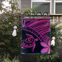 Hawaiian Turtle Plumeria Kakau Polynesian Quilt Flag Neo Pink AH - Polynesian Pride