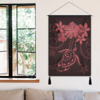 Hawaiian Turtles Hibiscus Plumeria Polynesian Hanging Poster - Pink - AH - Polynesian Pride