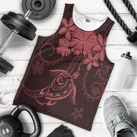 Hawaiian Turtles Hibiscus Plumeria Polynesian Tank Top - Pink - AH - Polynesian Pride