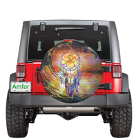 Hibiscus Dreamcatcher Wales Night Spare Tire Cover AH Black - Polynesian Pride