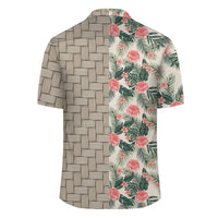 Hibiscus Plumeria Tropical Red Lauhala Moiety Hawaiian Shirt - Polynesian Pride