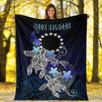 Cook Islands Polynesian Premium Blanket - Blue Turtle Couple - Polynesian Pride