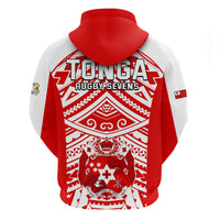 Tonga Rugby Sevens Hoodie Coat of Arms Tribal Polynesian Pattern LT9 - Polynesian Pride