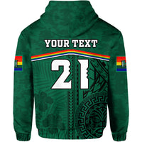 Custom Hawaii Warriors Football Hoodie Polynesian Palm and Hibiscus LT9 - Polynesian Pride