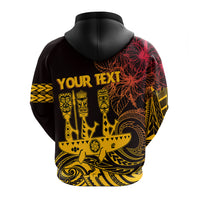 Hawaii Outrigger Canoe Paddling Zip up Hoodie Tribal Tiki LT7 - Polynesian Pride