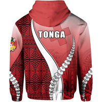Tonga Rugby Zip Hoodie Confident Polynesian - Polynesian Pride