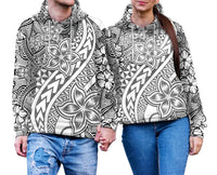 Traditional Polynesian Tribal Tattoo Retro Couple Hoodie Grey LT9 No Men - Polynesian Pride
