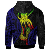 Polynesian Zip up Hoodie Polynesian Octopus Number Style Four - Polynesian Pride