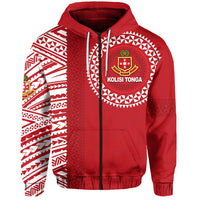 Custom Kolisi Tonga Zip Hoodie Newest - Polynesian Pride