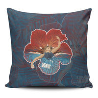 Hula Dance Hibiscus Pillow Covers One Size Zippered Pillow Case 18"x18"(Twin Sides) Black - Polynesian Pride
