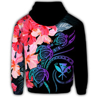 Hawaii Turtle Polynesian Tropical Hoodie Cora Style - Polynesian Pride