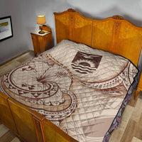 Kiribati Premium Quilt - Hibiscus Flowers Vintage Style - Polynesian Pride