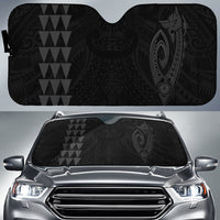 Kakau Polynesia Fish Hook Hawaii Car Sun Shade Auto Sun Shade Universal Fit Grey - Polynesian Pride