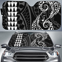 Kakau Polynesia Hawaii Car Sun Shade Auto Sun Shade Universal Fit White - Polynesian Pride