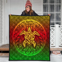 Kanaka Maoli Turtle Polynesian Premium Quilts - AH - Polynesian Pride