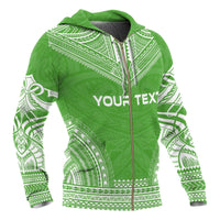 Kanaka Maoli Polynesian Chief Custom Zip up Hoodie Flag Version - Polynesian Pride