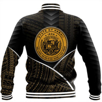 Hawaiian - King's Hawaii Coat Of Arms Polynesian Baseball Jacket - Mana Style - AH - Polynesian Pride