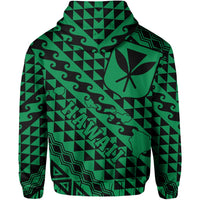 Hawaii Hoodie King Kakau Kanaka Green - Polynesian Pride