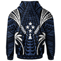 Kosrae Zip up Hoodie Blood Runs Through My Veins Style Flag - Polynesian Pride