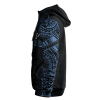 Micronesia All Over Print Hoodie Kosrae In My Heart Blue - Polynesian Pride